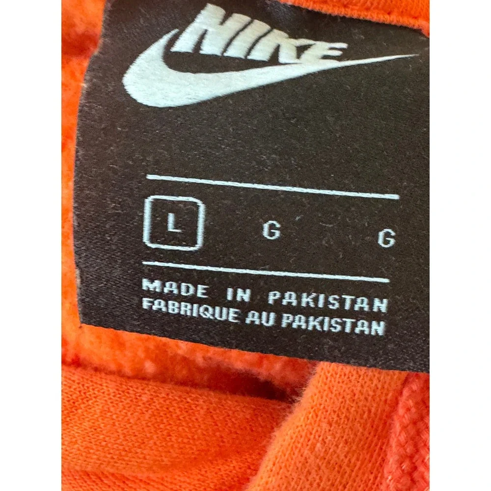 Nike‎ Sportswear Club Fleece Hoodie Men's Large Bright Orange Pullover Pocket